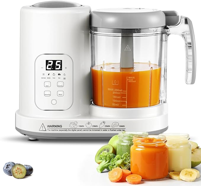 Baby Food Maker Pro Steamer Blender: 4 in 1 Auto Steam Blend and Puree Maker with Self-Clean for Healthy Baby and Toddler Meal Prep - BPA-Free