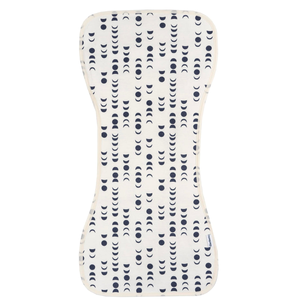 Gerber Baby Unisex Burp Cloths 5-Pack, Blue Gold, Size 10.5" x 21"