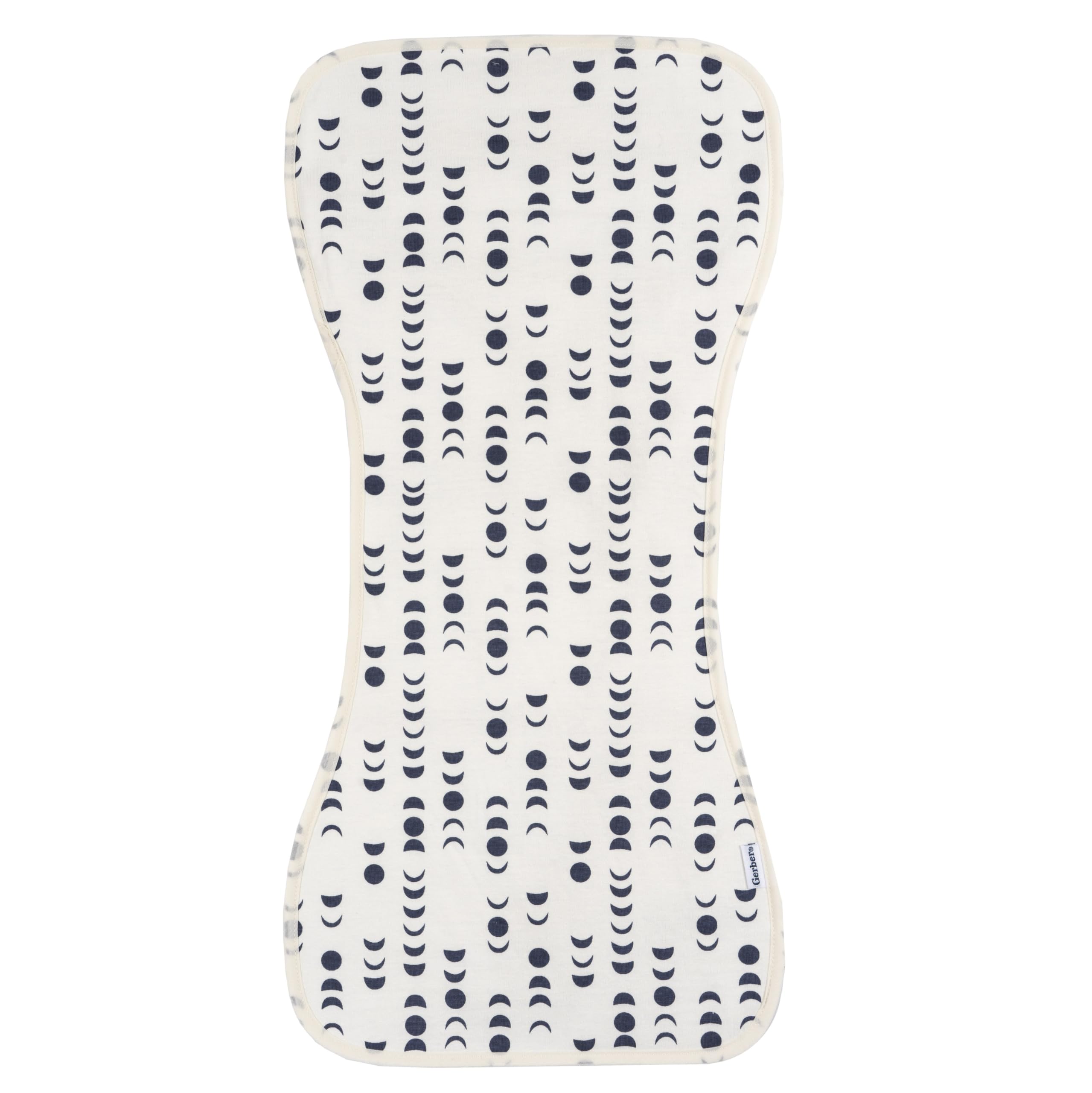 Gerber Baby Unisex Burp Cloths 5-Pack, Blue Gold, Size 10.5" x 21"