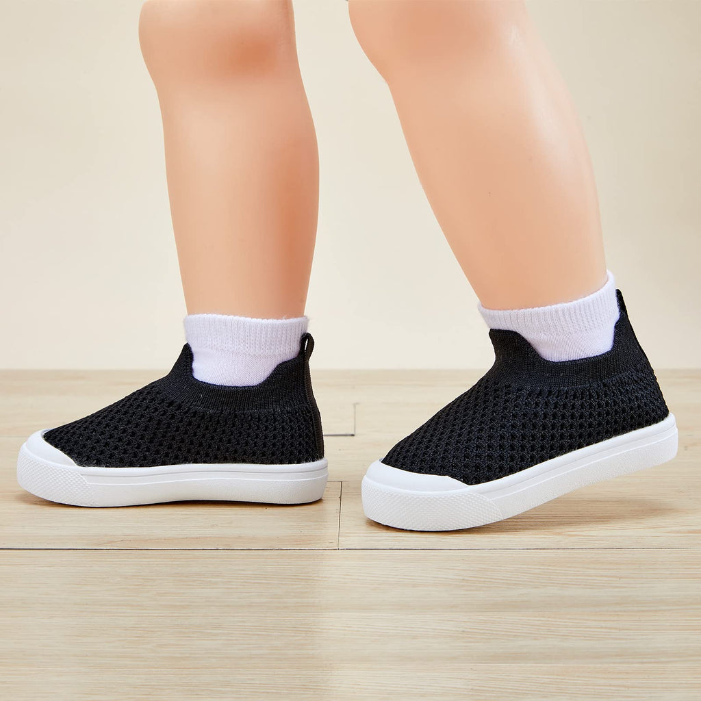BMCiTYBM Baby Walking Shoes First Infant Sneakers Black Size 6-12 Months