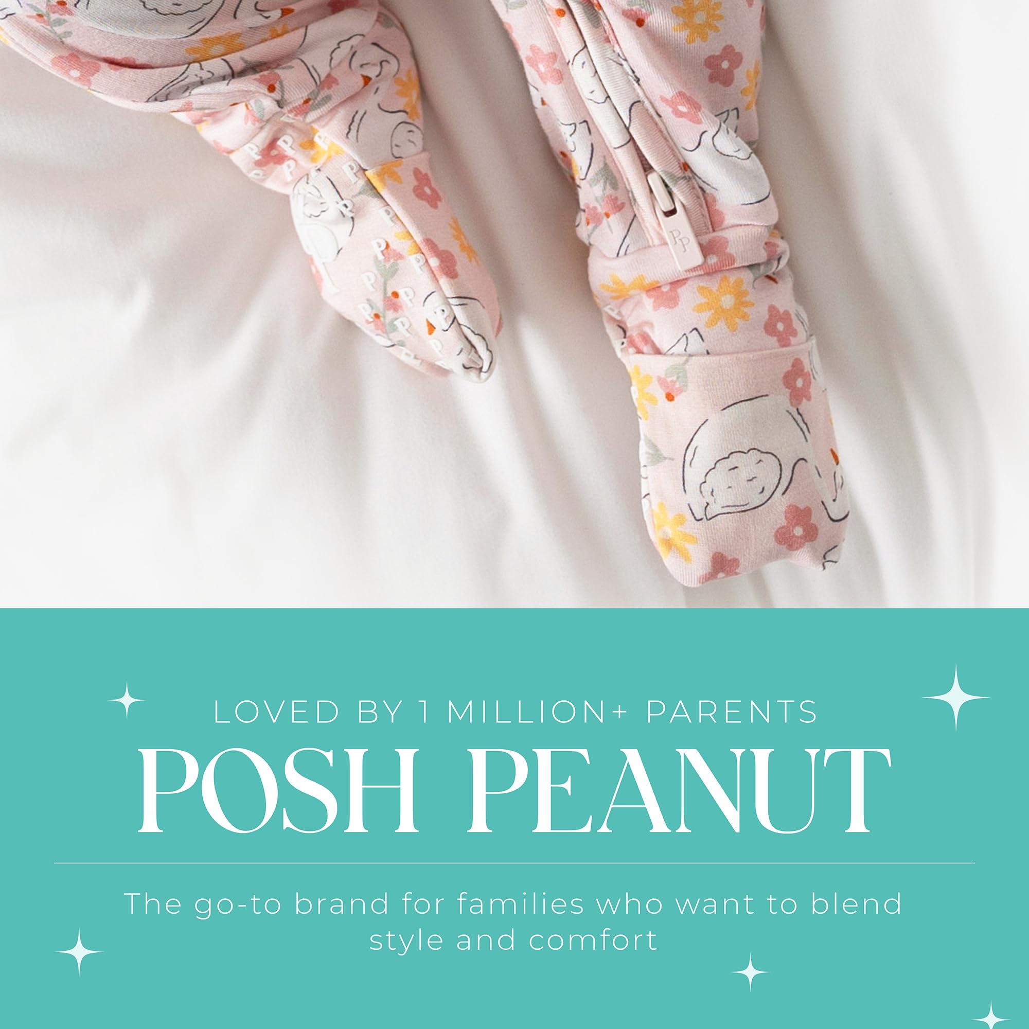 Posh Peanut Girls Convertible Baby Sleepers, Toddlers Footless Pajamas