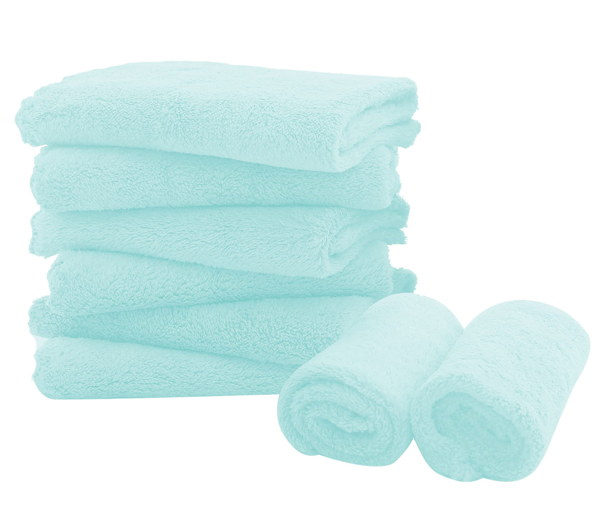 Spotted Play 16 Pack Burp Cloths for Baby - 20" x 10" Ultra Absorbent Coral Fleece Burping Cloths, Newborn Towel - Milk Spit Up Rags - Grey