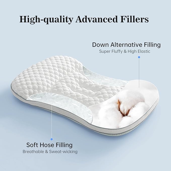Reidio Toddler Pillows Double Sided Cooling Fabric & Breathable Mesh Kids Pillow Dual Heights Toddler Ergonomic Design Advanced Hose Filler Machine Washable (Rose, H2)