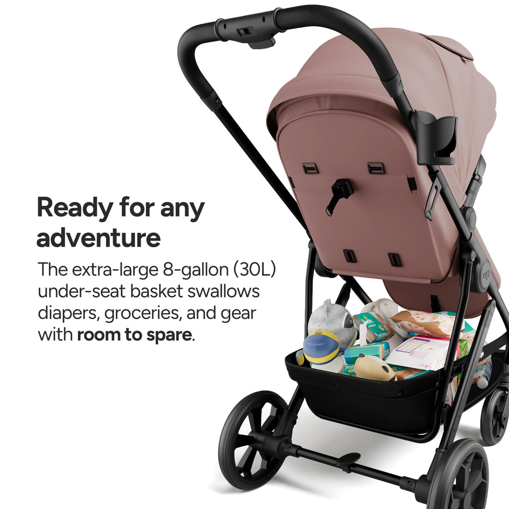 Mompush Wiz Pro Baby Stroller with Bassinet Mode, Snack Tray Included