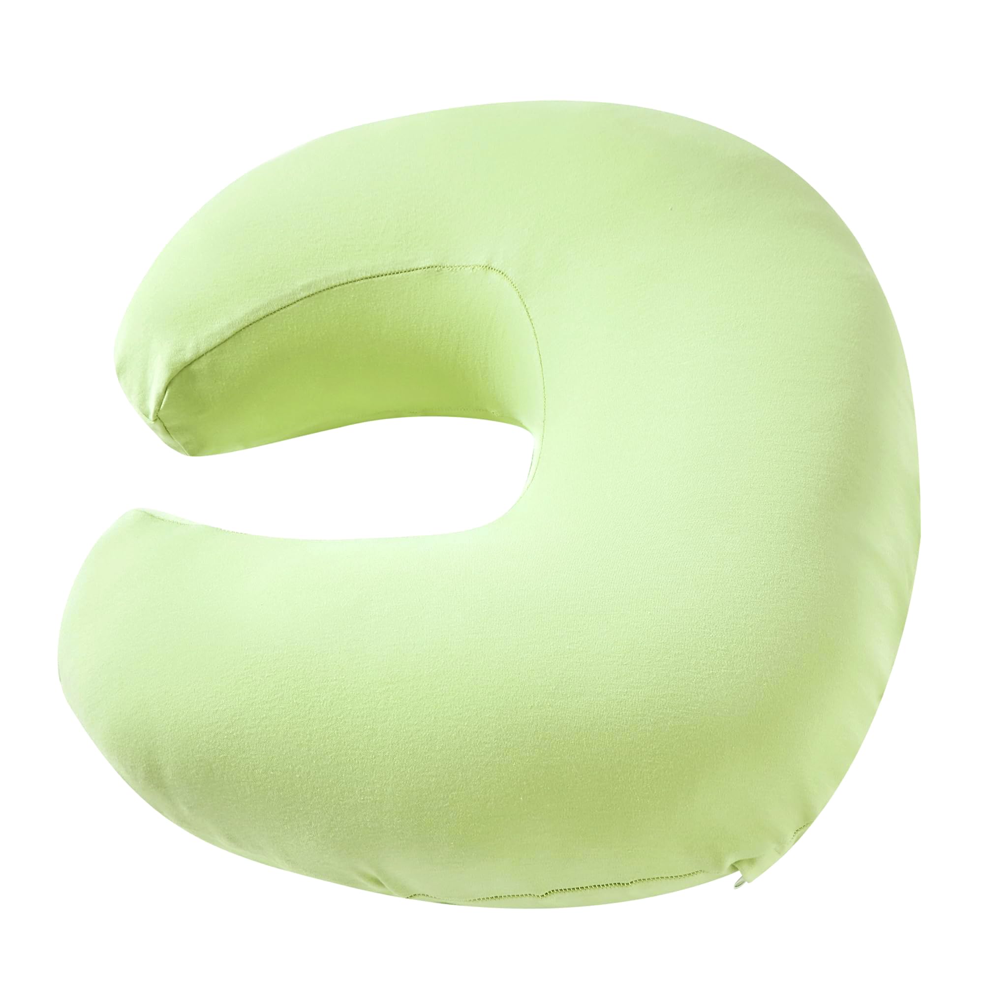 QUENESS Nursing Pillow, Plus Size Breastfeeding Pillow Original Support for Baby Boys Girls Breastfeeding Essentials, with Removable Soft Cotton Cover (Light Green, Large (25.59*20.08*6.30 Inches))