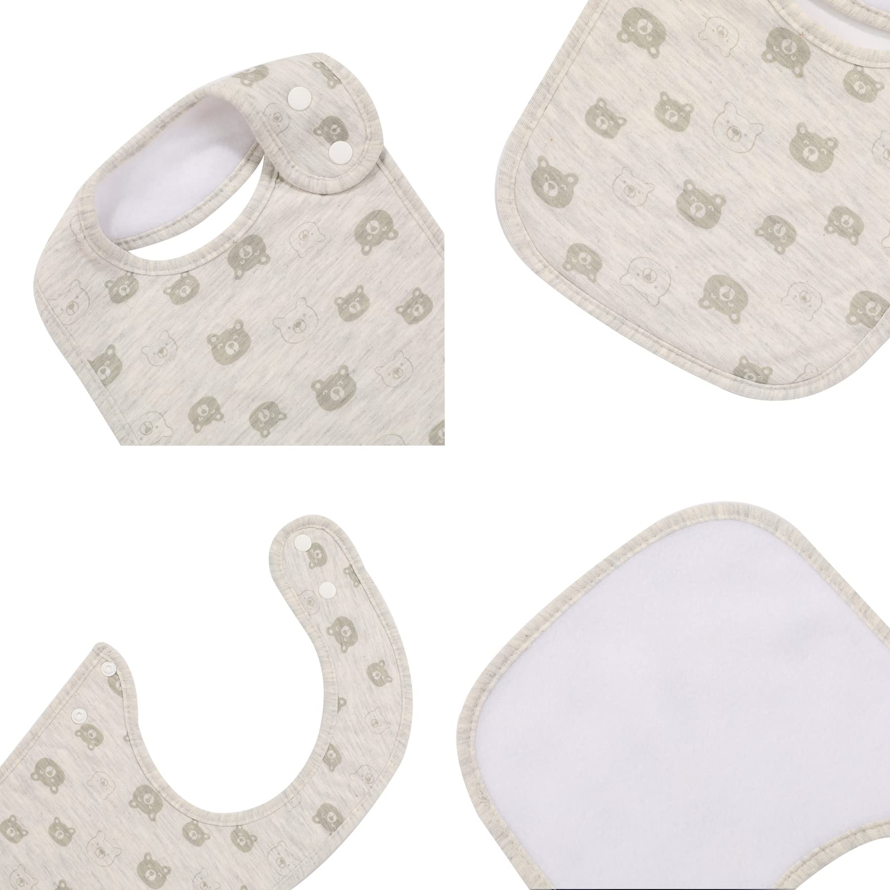 Gelisite 7 Pack Baby Cotton Absorbent Bibs for Drooling Teething