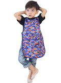Plie Kids Painting Apron – Waterproof Art Smock for Toddlers & Preschoolers, Messy Play, Baking, Crafts, Cooking, Sensory Activities, Mealtime (Ages 1–10), Blue Camo (35-L)