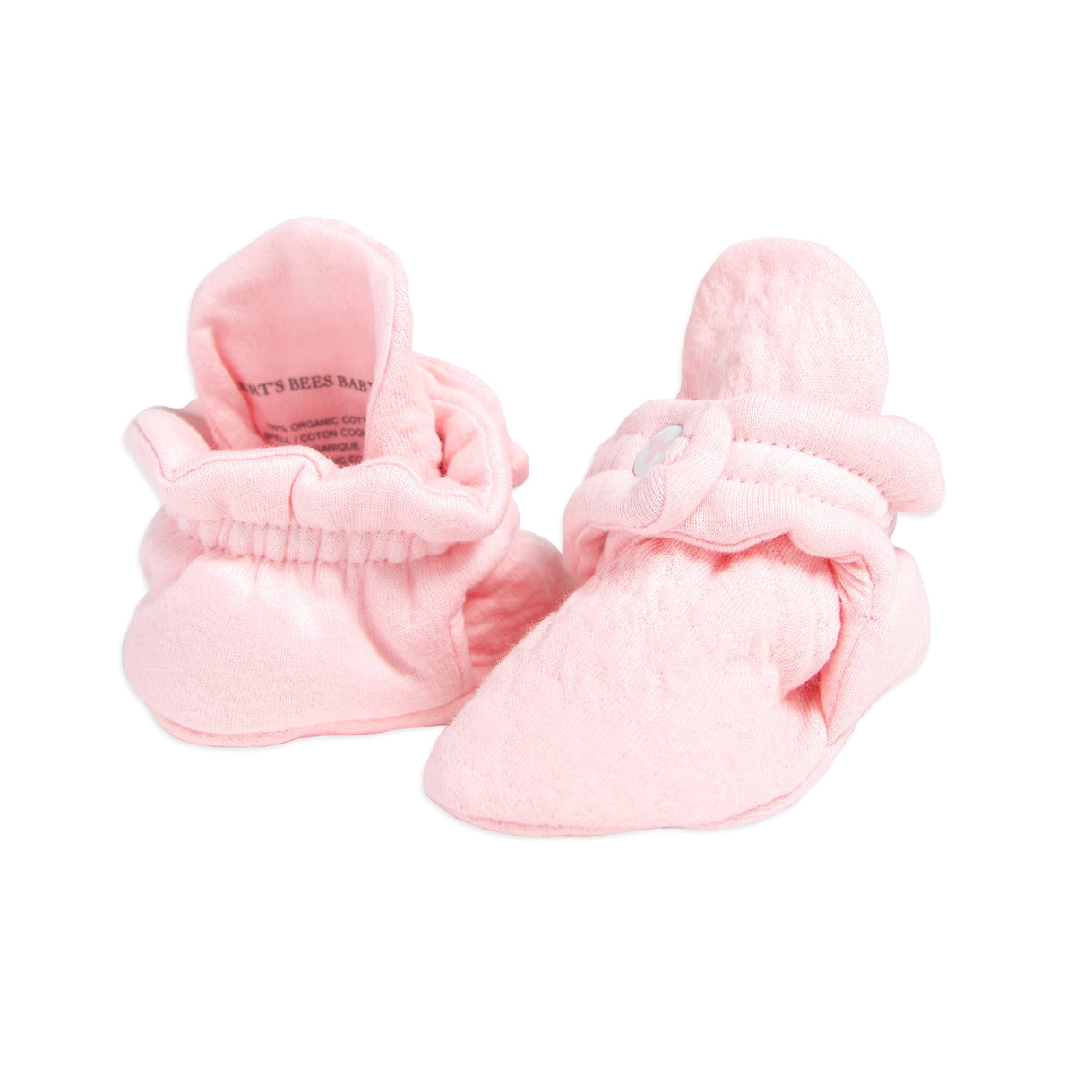 Burt's Bees Baby Girls Booties Organic Cotton Newborn Essentials Shoes, Gender Neutral Color for Ages 0 to 9 Months Old