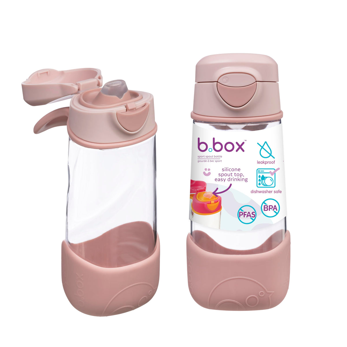 b.box Sport Spout Kids Water Bottle for School, Travel, Daycare, 20 oz