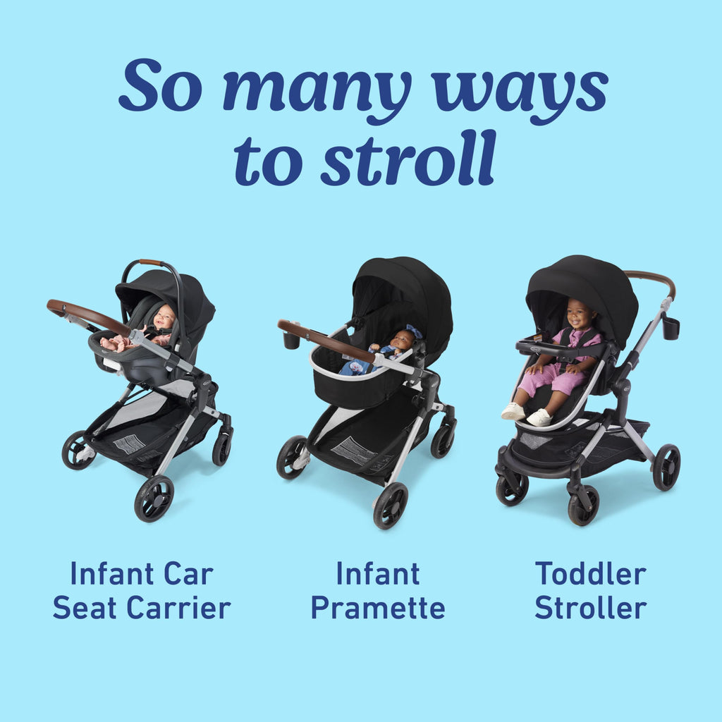 Graco Modes Nest Travel System, 3-in-1 Car Seat & Stroller Combo, Bayfield
