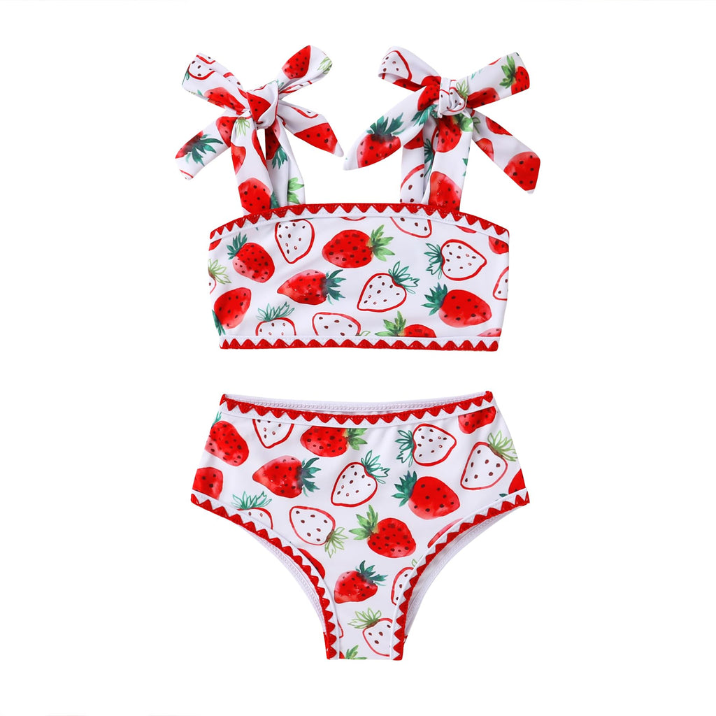 YOUNGER TREE Toddler Girls Two Pieces Swimsuit Color Block Stripe Swimwear Summer Beach Bathing Suit