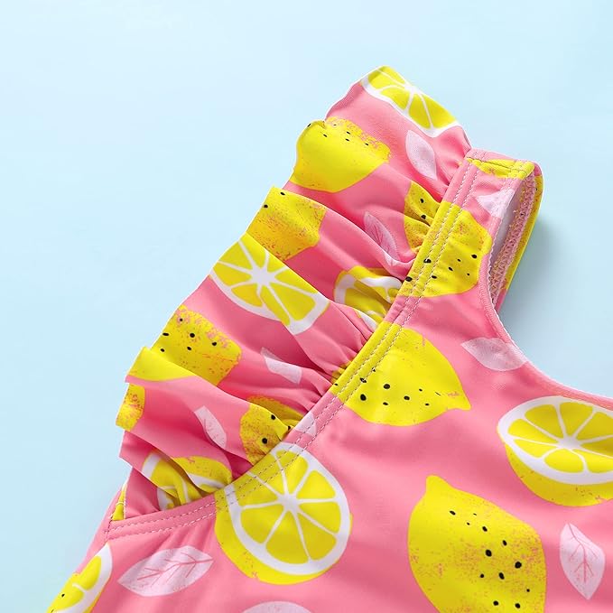 Newborn Baby Girl Ruffle Swimsuit Infant Toddler One Piece Floral Bikini Beach Bathing Swimwear Set