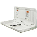 ECR4Kids Horizontal Wall-Mounted Changing Station, Baby Changer, White Granite