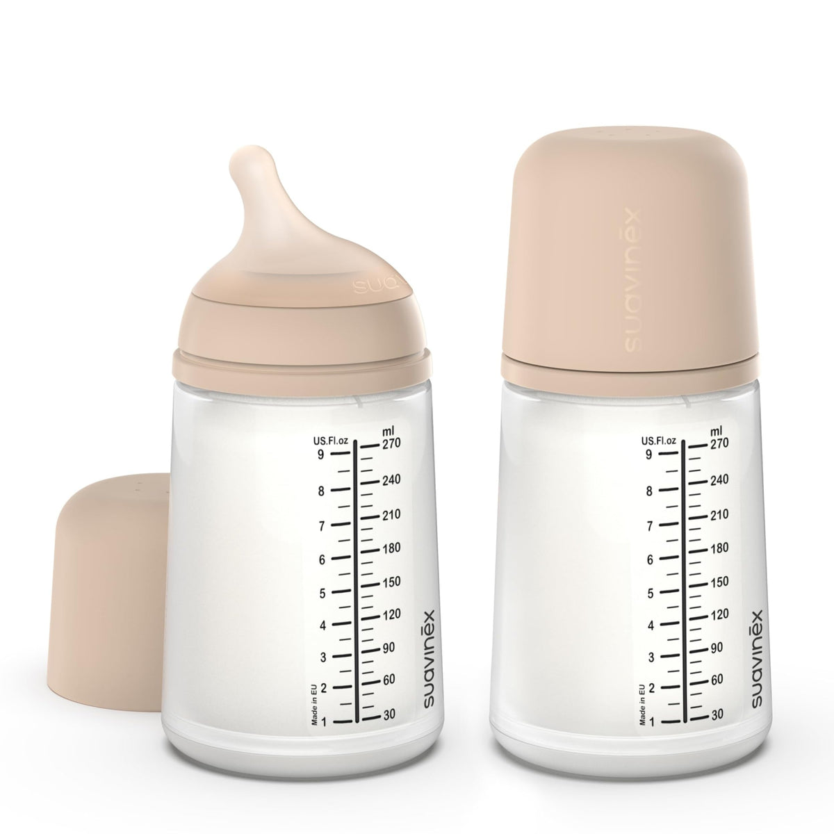 Suavinex Zero Zero Anti Colic Baby Bottle, 6 Oz, Light, 1-Pack