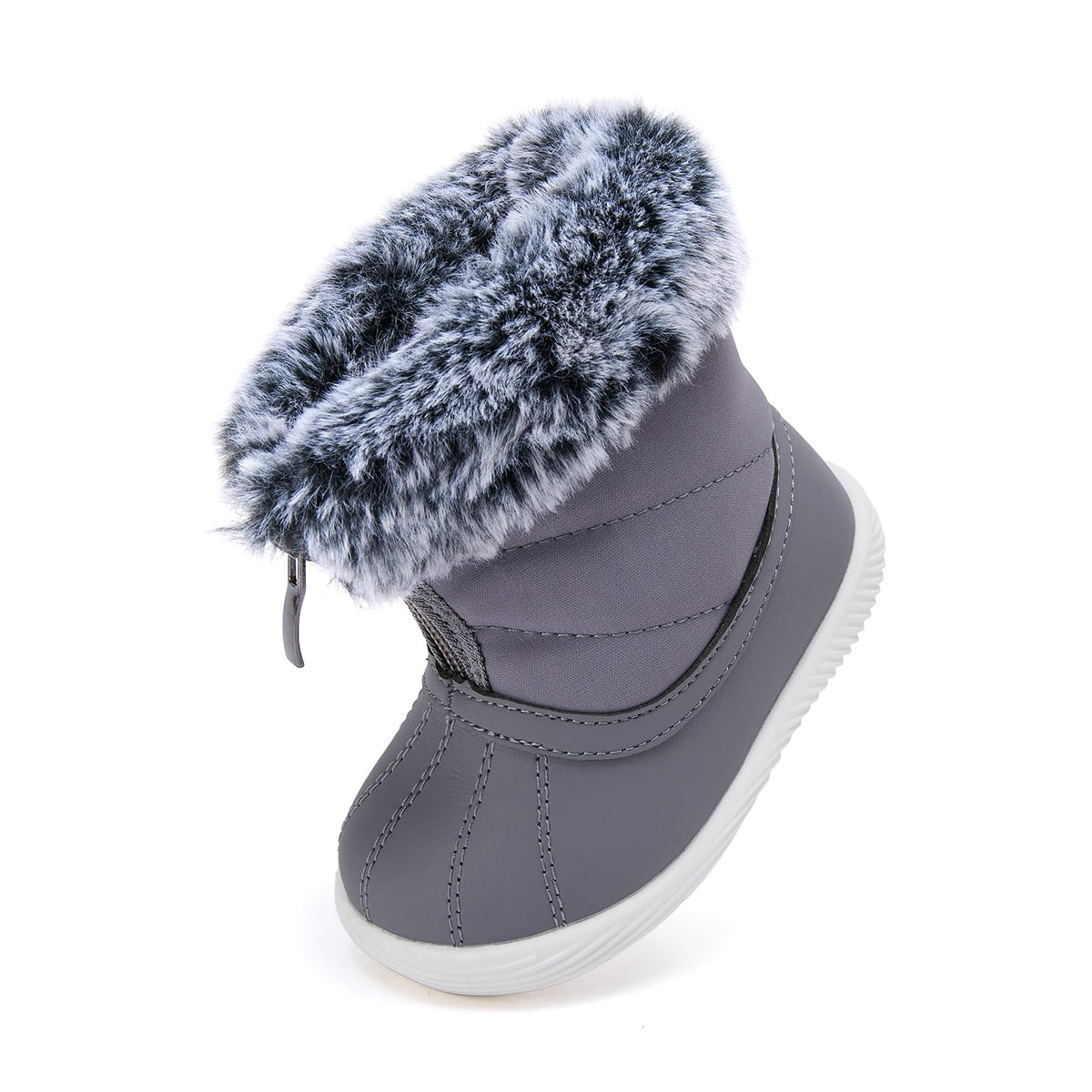 BMCiTYBM Baby Snow Boots Waterproof Infant Boy Girl Winter Booties Nonslip Lightweight Outdoor Warm Shoes for Cold Weather 6 9 12 18 24 Months Black Size 6-12 Months Toddler