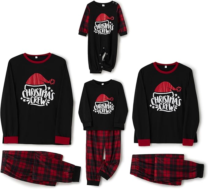 Awoscut Family Christmas Pajamas Matching Pajamas for Family, Xmas PJs Sets Holiday Sleepwear