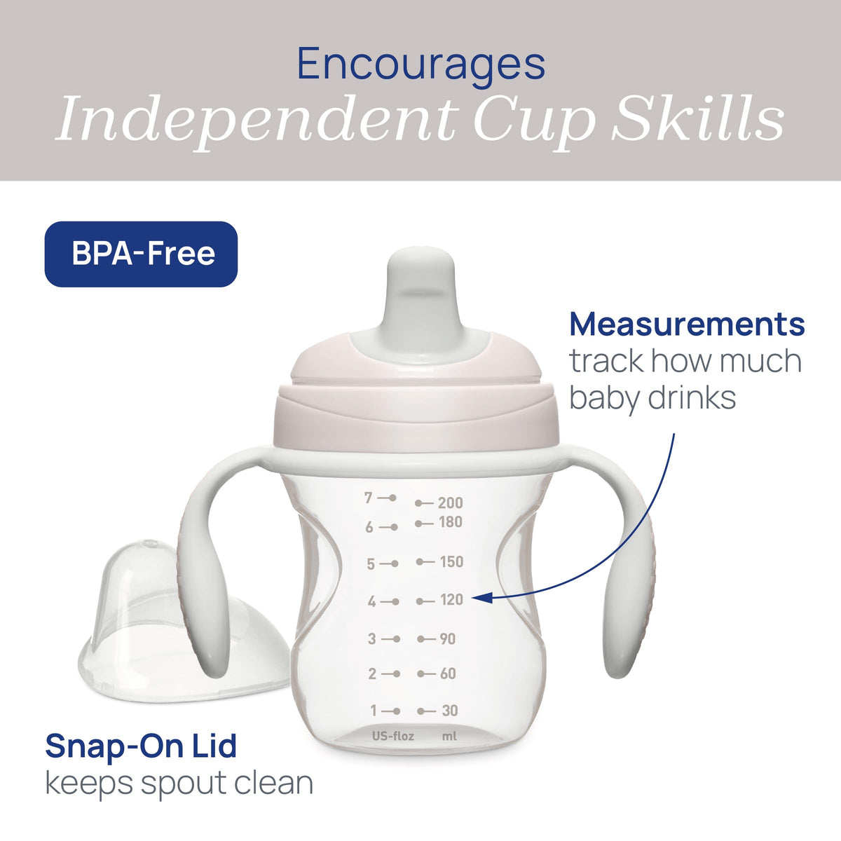 Chicco Trainer, Semi-Soft Spout, Spill-Free Sippy Cup for babies 6m+, 7oz