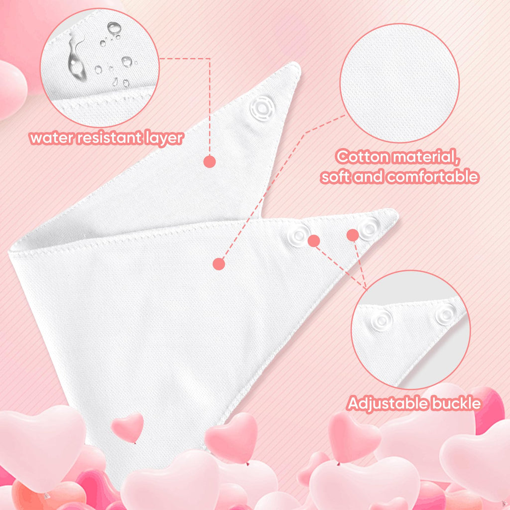NACHLYNN 37 Pcs White Baby Bibs Baby Shower Games Set Including 6 Blank Baby Bibs 6 Stencils 12 Clothespins 12 Fabric Markers 1 Hemp Rope for Boys Girls Gender Reveal Party