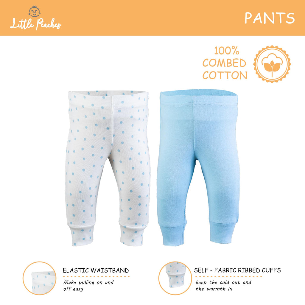 Little Peaches Baby Girl Clothes - 10 Piece Baby Girl Newborn Essentials, 100% Cotton Baby Layette Set, Newborn Girl Clothes- Baby Girl Clothes 0-3 Months - Rain & Shine