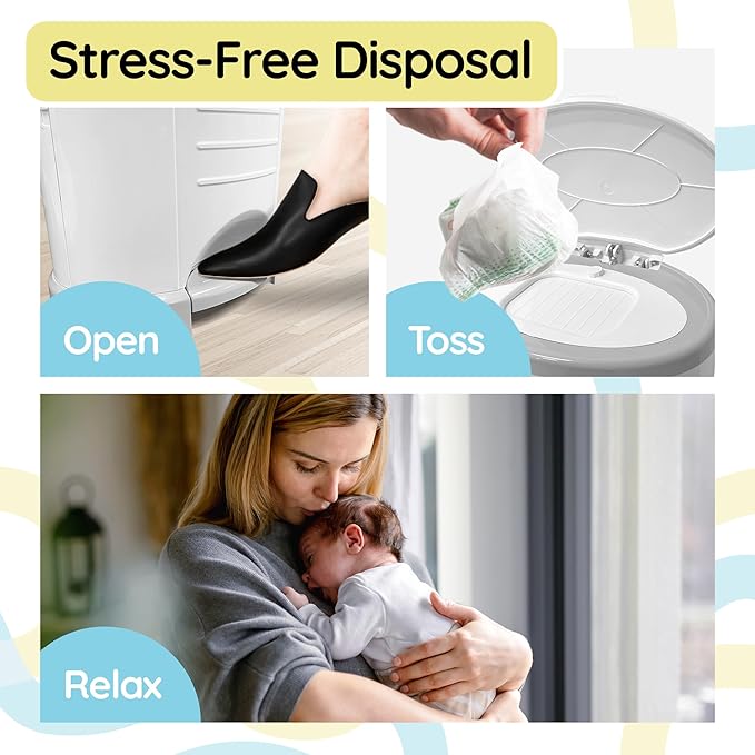 Reli. Diaper Pail Refill Bags (10 Pack) Compatible with Dekor Classic