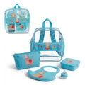 Refresh-A-Baby Feeding Essentials Kit for Feeding on the go, Feeding Travel Set with Universal Bottle Top Adaptor, Resealable Container, Silicone Bib, Clear Travel Bag & More (Llama Love)