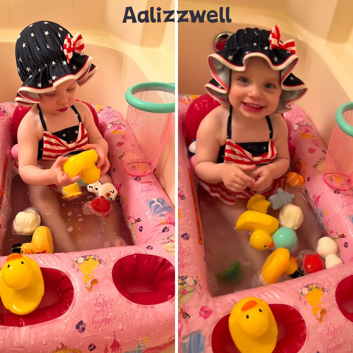 Little Baby Girls 4th of July Swimsuit Independence Day Bikini American Flag Bathing Suit Swimwear Stars Stripes Beach Set 12-18 Months