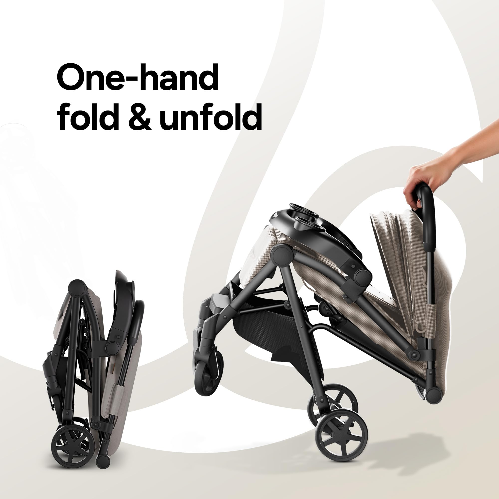 Mompush Lithe V2 Lightweight Travel Stroller with Organizer Included
