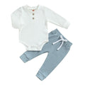 MA&BABY Newborn Baby Boy Clothes Ribbed Knit Long Sleeve Romper Pants Set