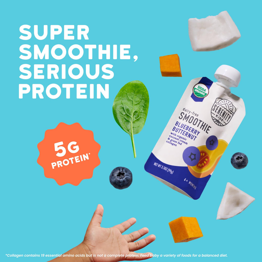 Serenity Kids Organic Baby Food Pouches, Smoothie, 3.5 Oz, 12 Pack