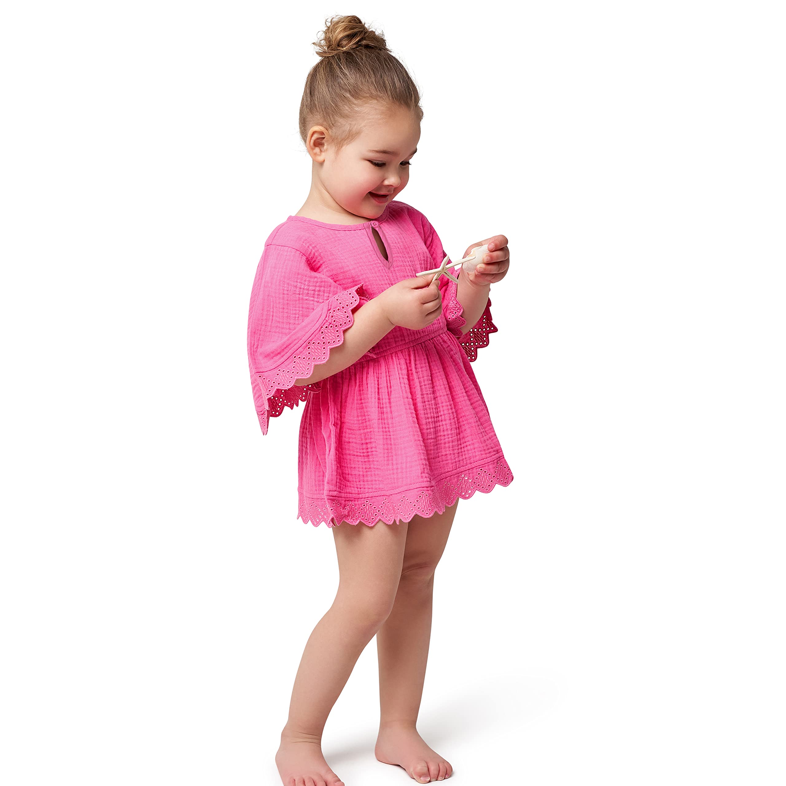 Gerber Baby Girls Toddler Kaftan Swimwear Cover Up, Pink, 3T US