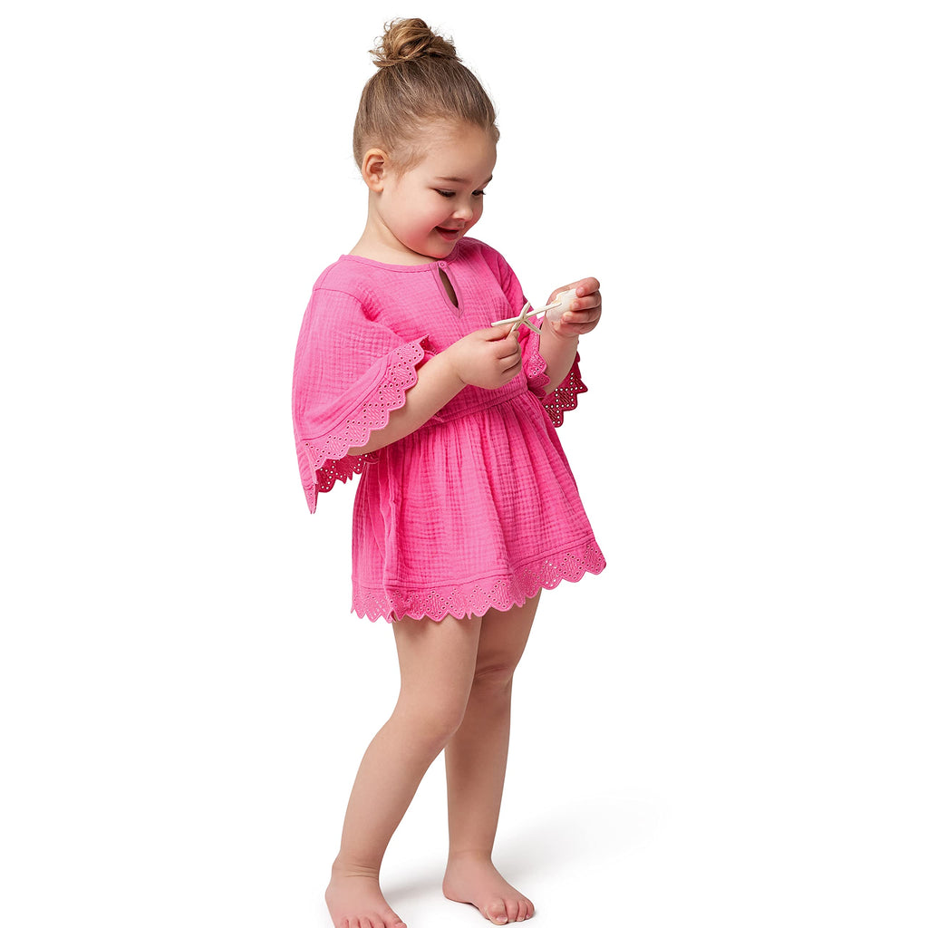 Gerber Baby Girls Toddler Kaftan Swimwear Cover Up, Pink, 2T US