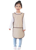 Plie Kids Painting Apron – Waterproof Art Smock for Toddlers & Preschoolers, Messy Play, Baking, Crafts, Cooking, Sensory Activities, Mealtime (Ages 1–10), Brown Check (18-M)