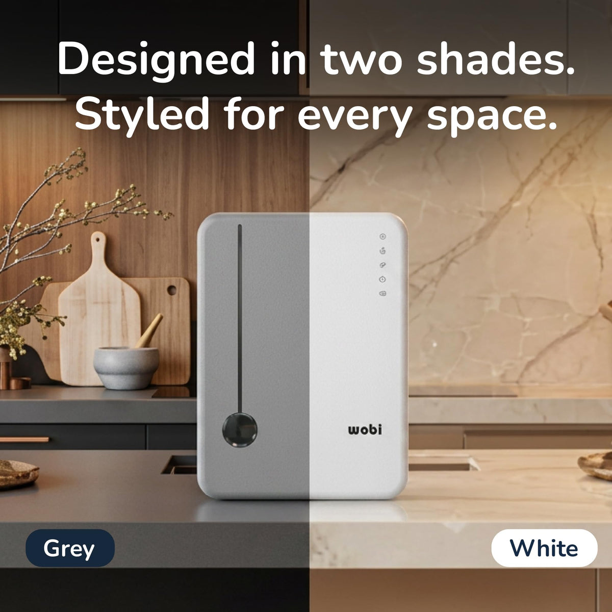 Wabi UVC LED Sanitizer & Dryer Ultra (White + Gunmetal Trim)