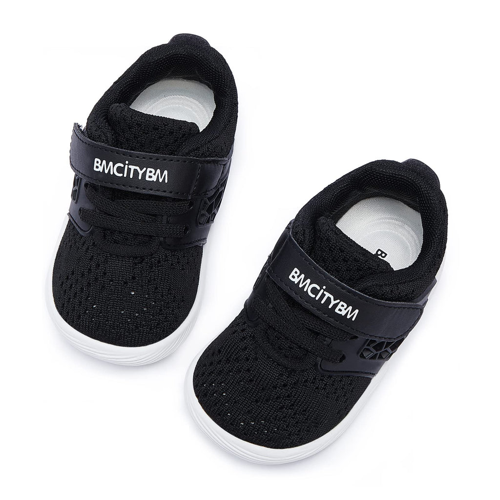 BMCiTYBM Baby Shoes Boys Girls Mesh Sneakers Infant Breathable Walking Shoes Lightweight Non-Slip First Walkers 6 9 12 18 24 Months Black Size 12-18 Months Infant