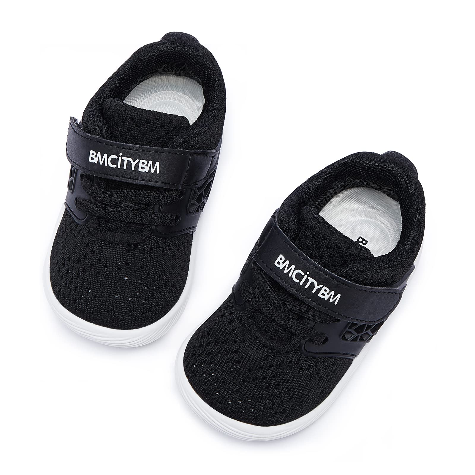 BMCiTYBM Baby Walking Shoes Infant Boy Girl Sneaker Black Size 18-24 Months