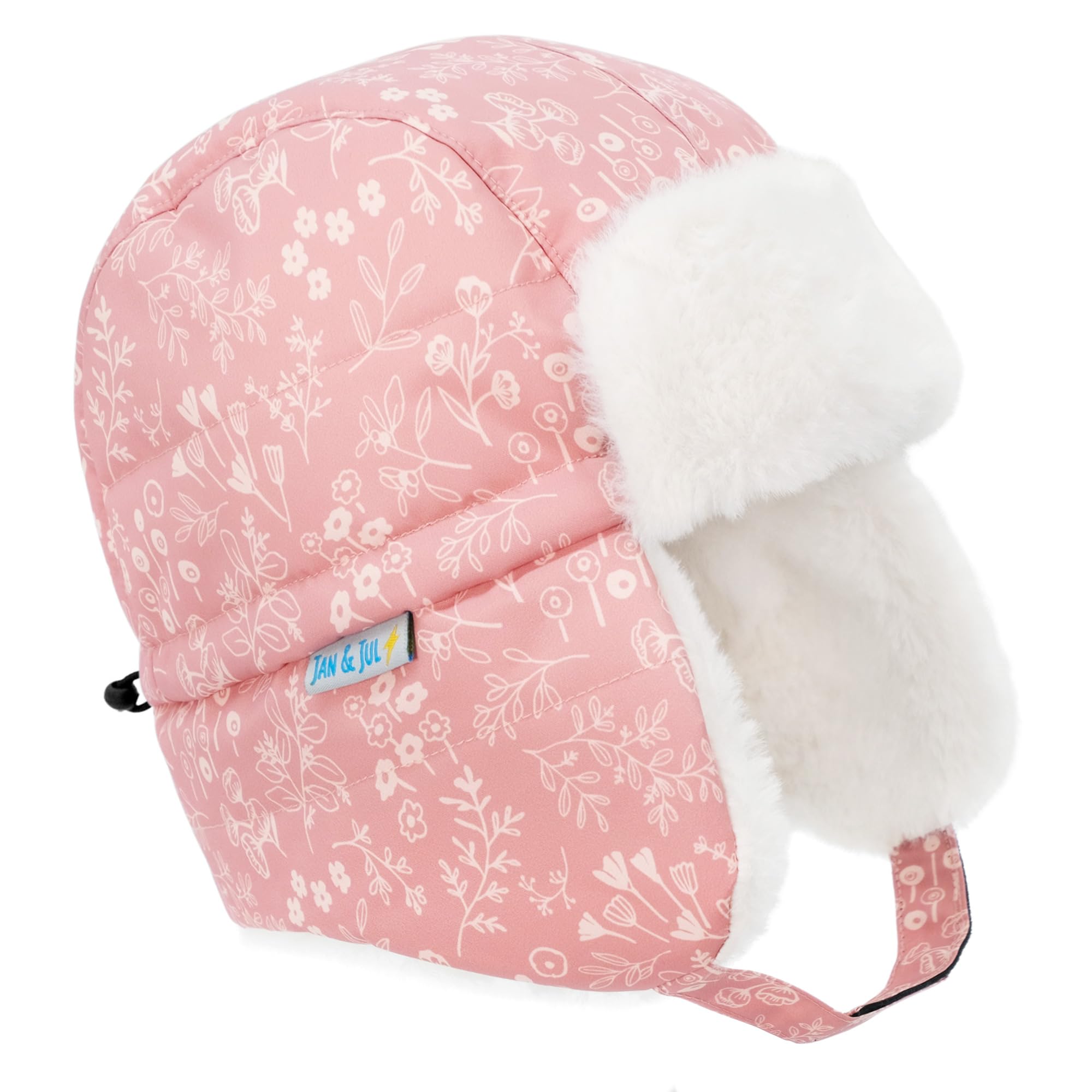 JAN & JUL Toasty-Dry Trapper Hat for Baby and Kids (Prairie Flowers, XL)