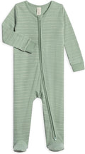 Colored Organics Baby Zip-Up Footed Sleeper with 2-Way Zipper - Newborn Organic Cotton Pajamas
