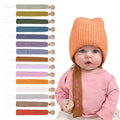 Personalized Bohemian Pacifier Clip Embroidered with Name is The Perfect Newborn Gift Made from eco-Friendly Bamboo! (Caramel)