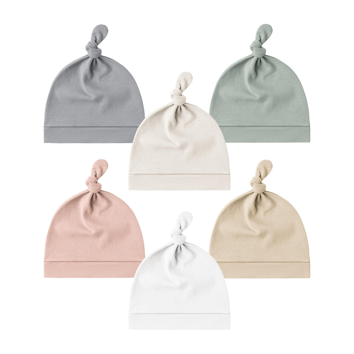 Konssy 6 Pack Baby Newborn Hats, Beanie Hat for Infant Girl Boy, 0-6 Months