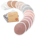 Organic Nursing Pads, 14 Washable Breast Pads,Wash Bag (Lovelle, L 4.6")