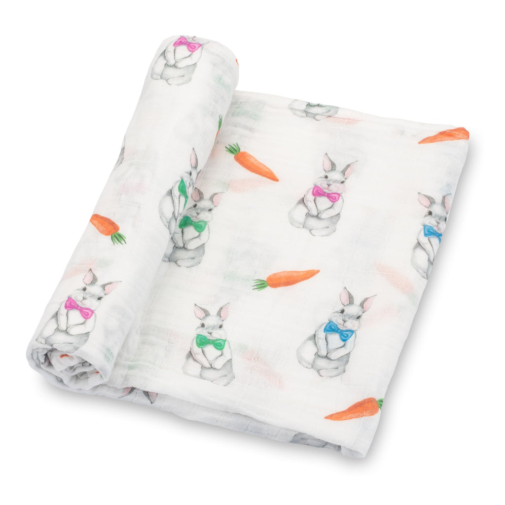 LollyBanks Muslin Swaddle Blankets, 100% Organic Cotton Swaddle Blanket
