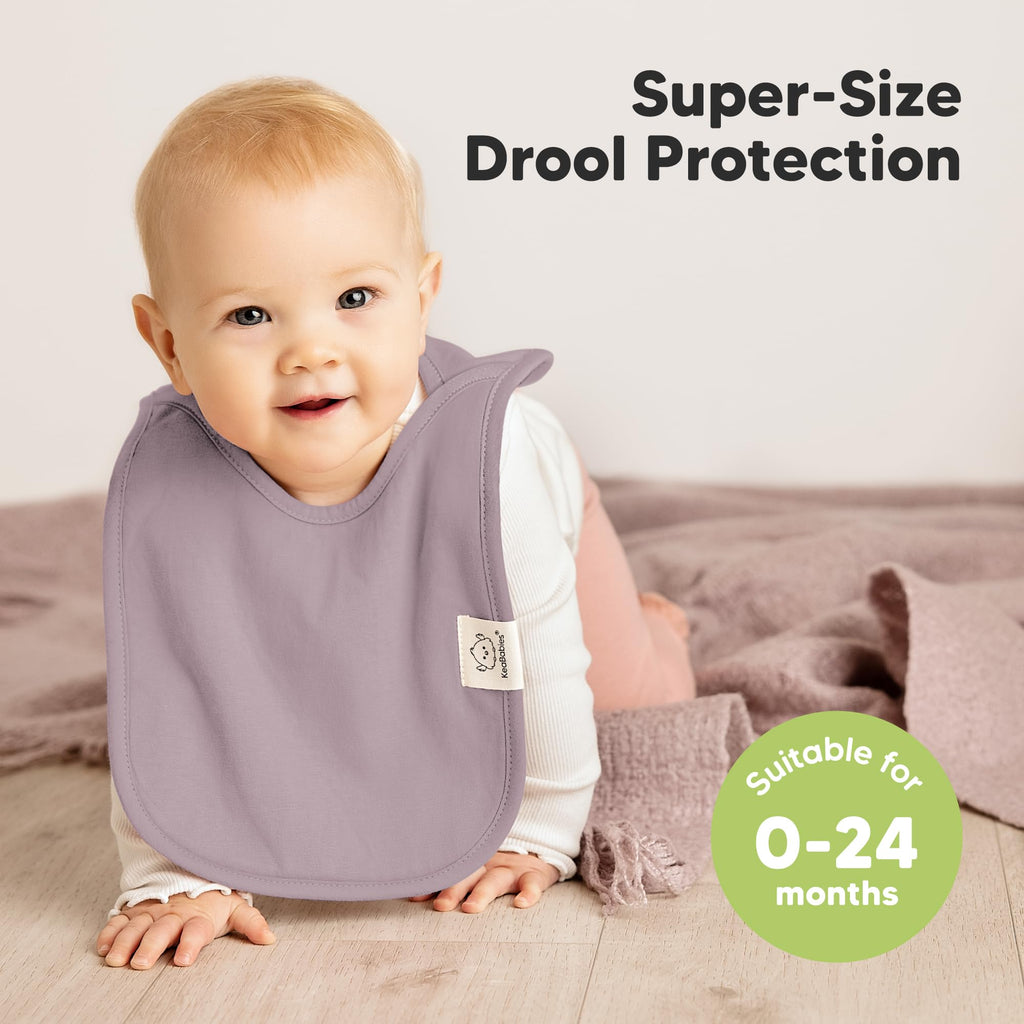 KeaBabies 8-Pack Bibs for Baby Girls, Boys, Pullover Baby Bibs (Embrace)
