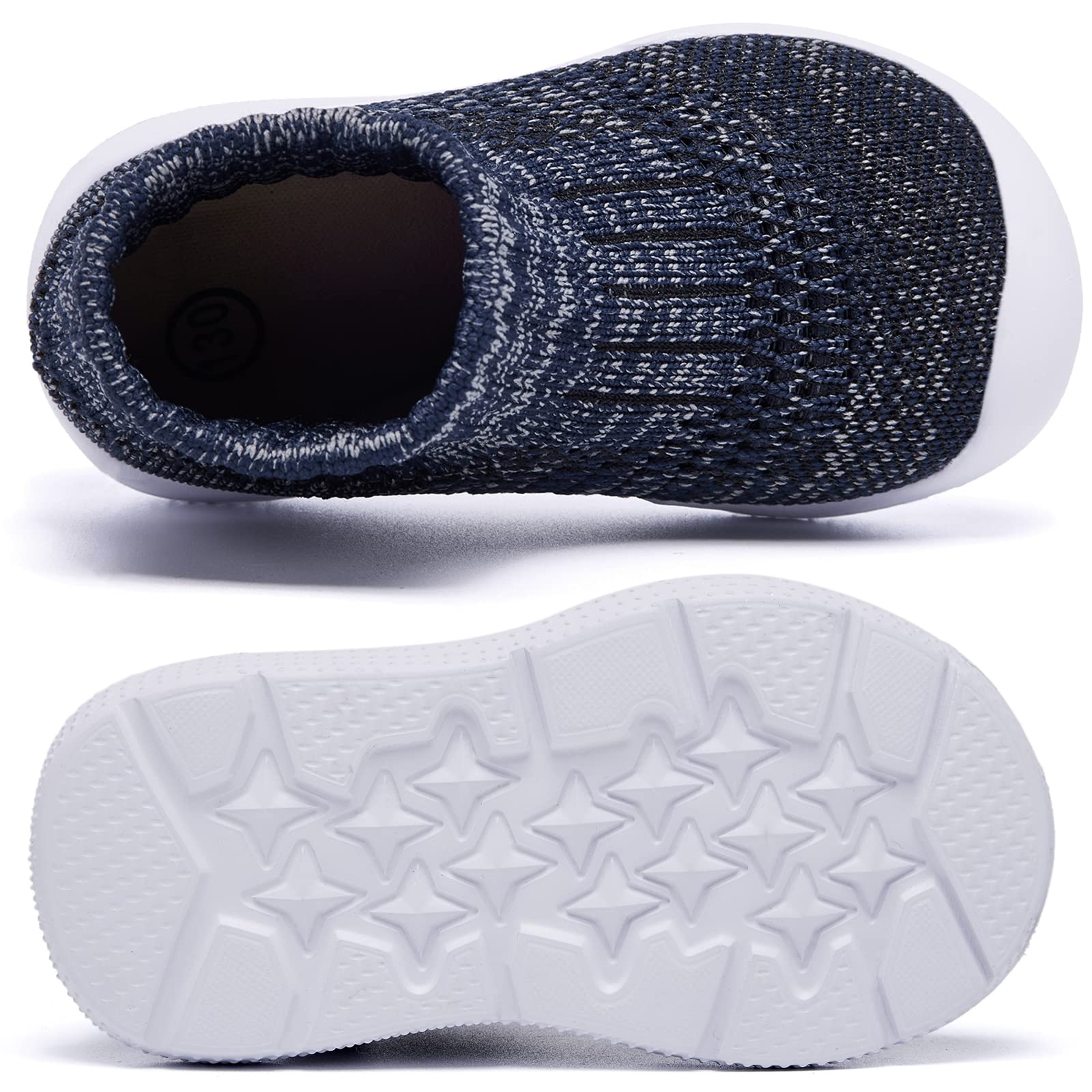 MORENDL Toddler Sock Shoes Baby Walking Shoes Infant Slippers Boys & Girls Non-Slip Sneakers Multi Blue