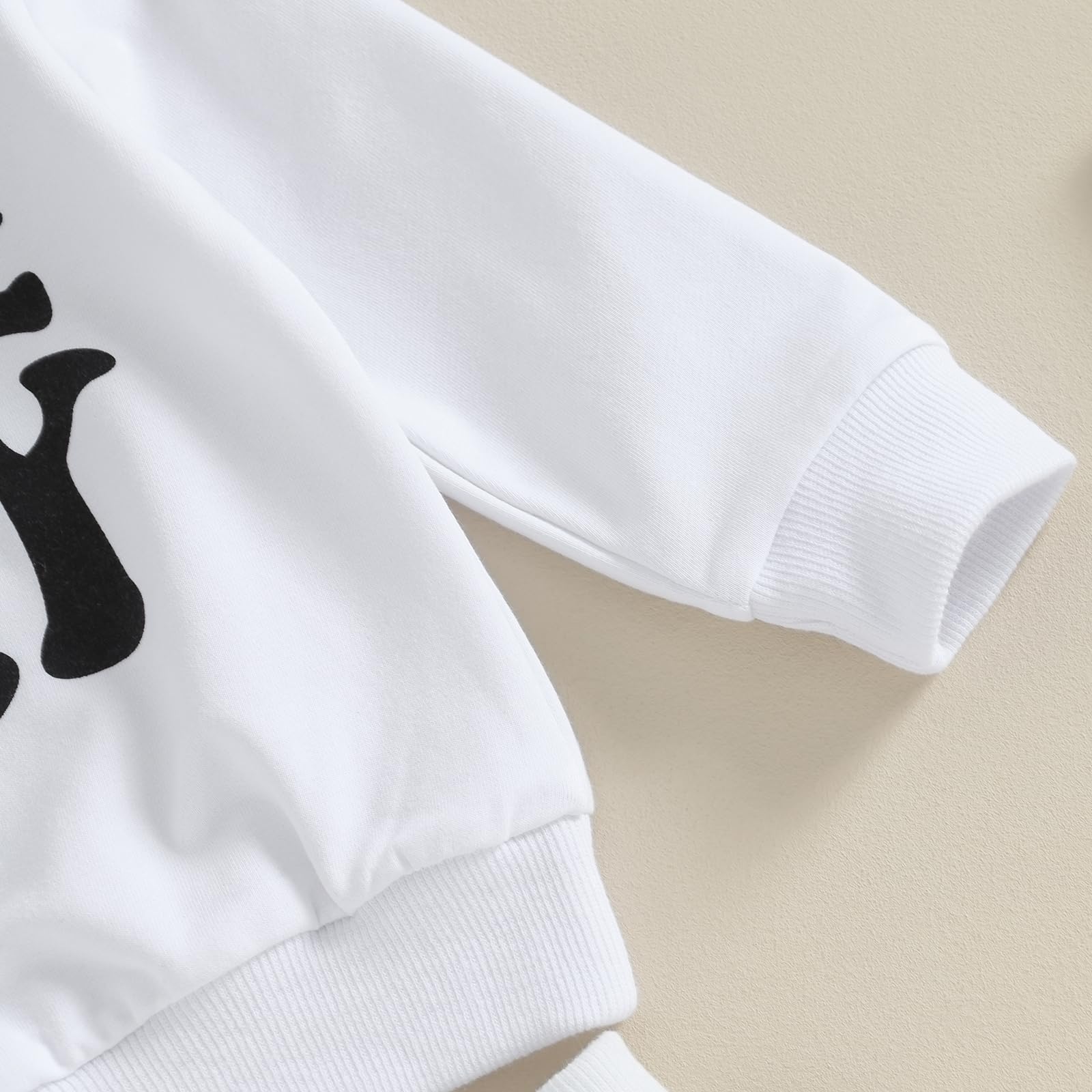 CIYCUIT 3Pcs Baby Girl Football Outfits Letter Print Sweatshirt + Pants + Headband 0 6 12 18 24 Months Clothes 12-18 Months