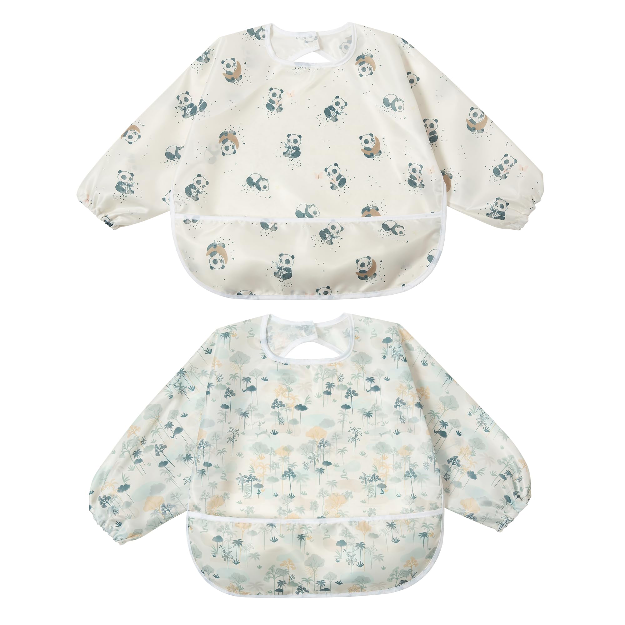 Little Dimsum Long Sleeve Bib for Baby Infant Toddler 6-36 Months