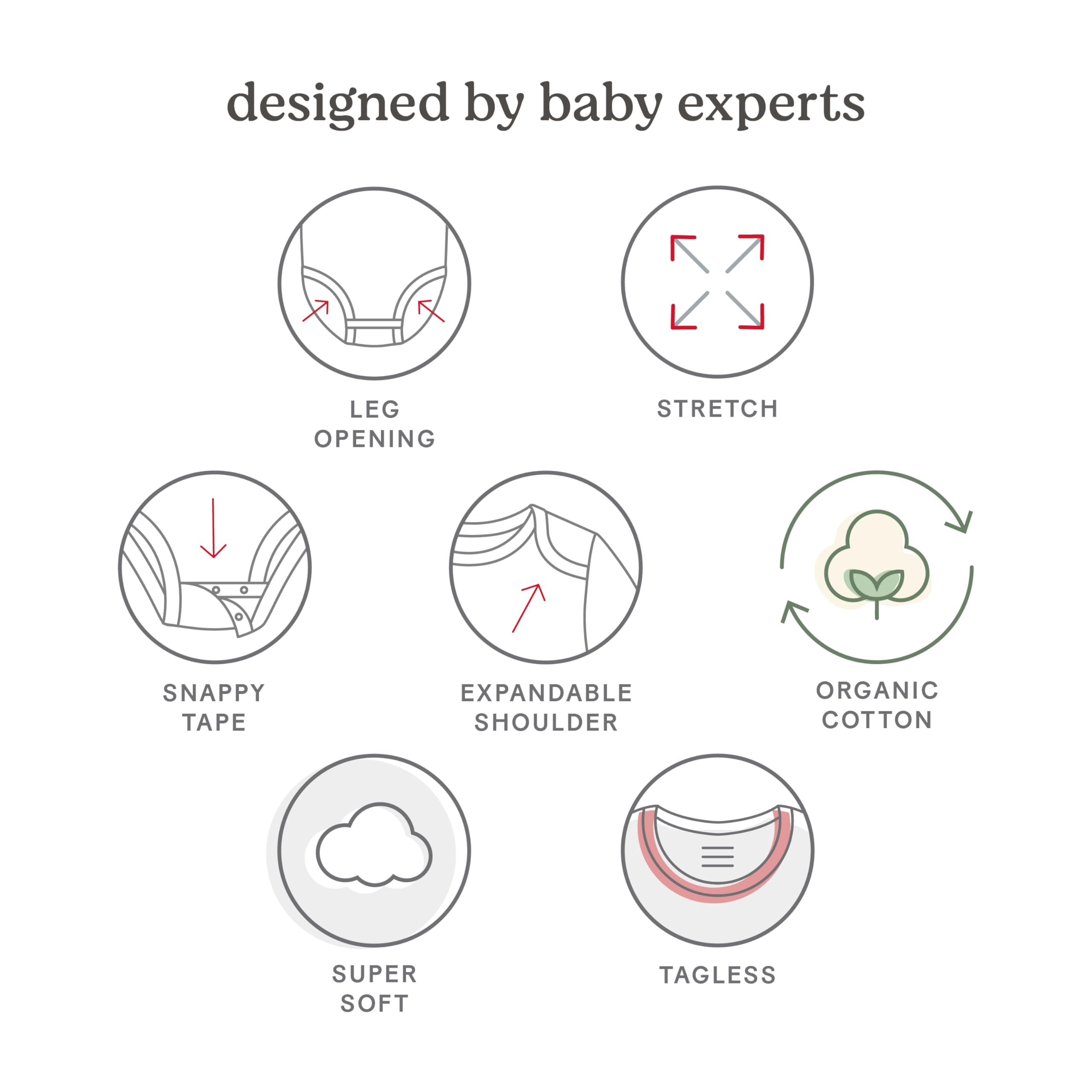 HUGGIES 6-Pack Basic Bodysuit