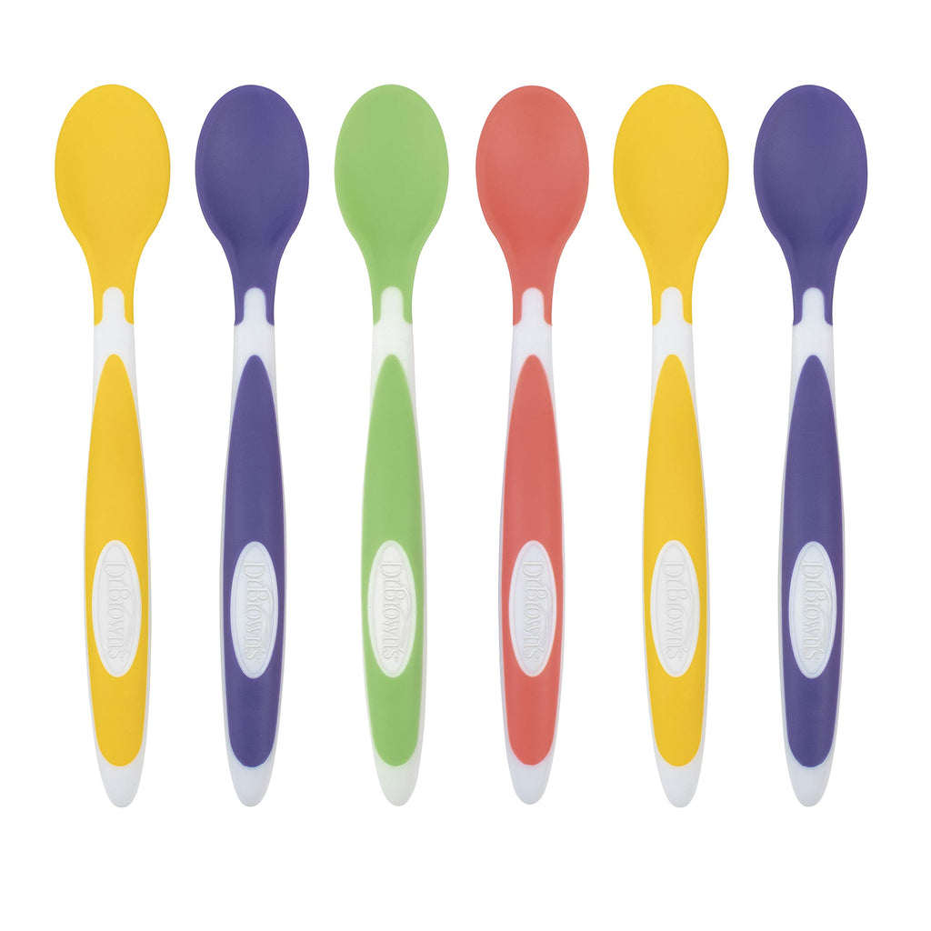 Dr. Brown's Soft-Tip Toddler Feeding Spoons, 24 Pack, Multi