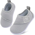 LeIsfIt Baby Shoes Boys Girls First Walking Shoes Non-Slip Infant Sneakers Lightweight Slip-on Crib Sneakers for First Walkers Light Grey 6-12 Months