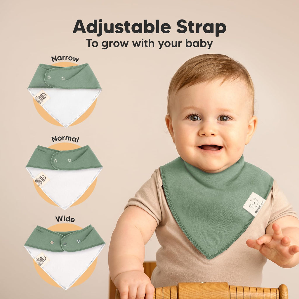 8pk Organic Baby Bandana Bibs for Drooling and Teething (Daybreak)