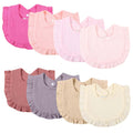 DOSMINE Muslin Baby Bibs 4-Layer Colorful Drool Bibs 8 Pack